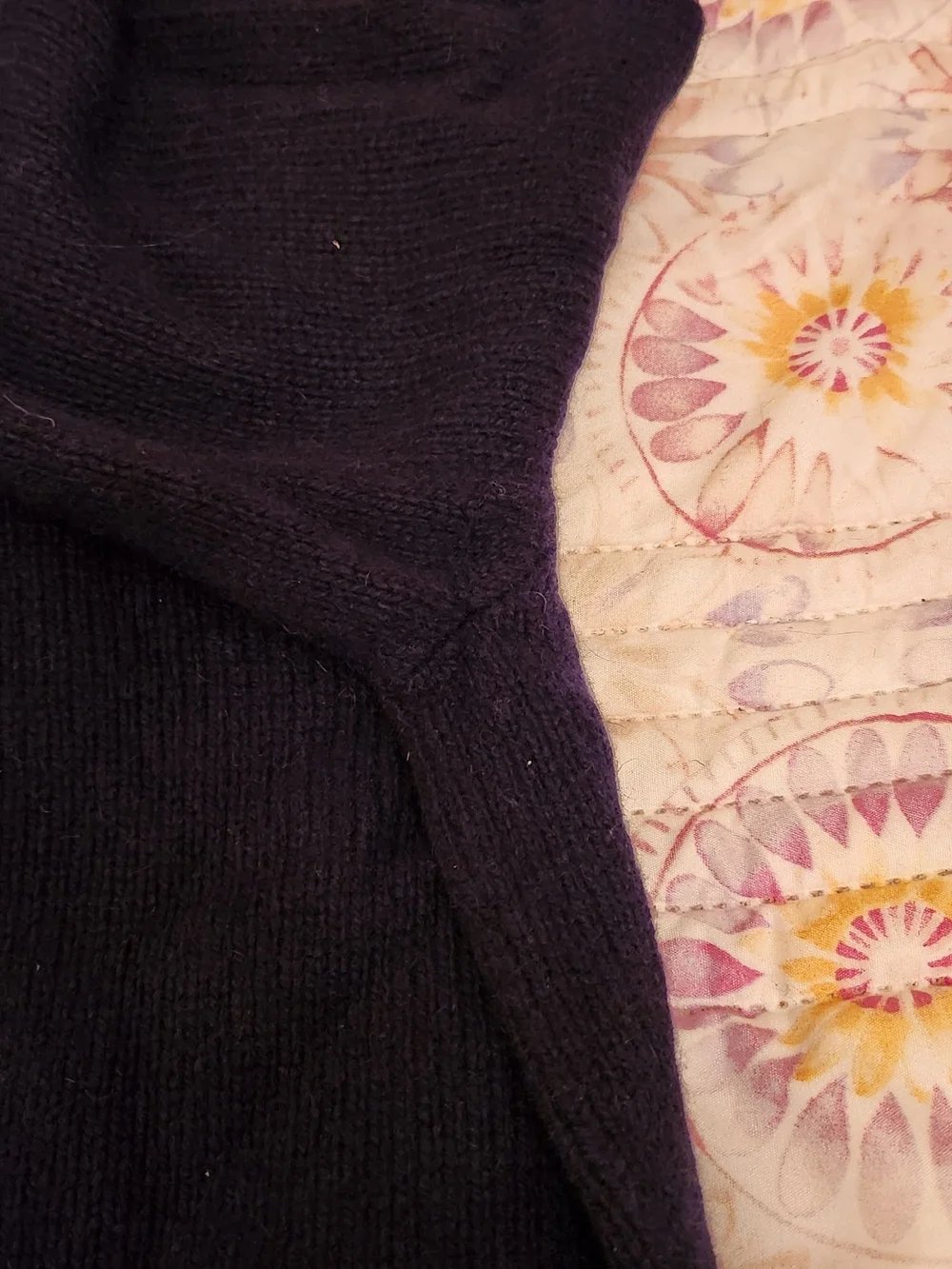 Polo by Ralph Lauren Dark Navy Shawl Turtleneck Sweater with Button Accents